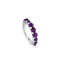 SILVER RING 9 AMETHYST N14