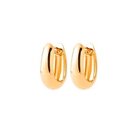 LOOPPLATEDEARRINGS 18 KT GOLD