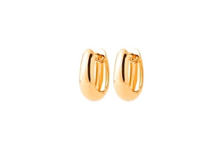 LOOPPLATEDEARRINGS 18 KT GOLD