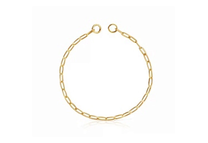SILVER GOLD PLATED BRACELET SMALL OVAL