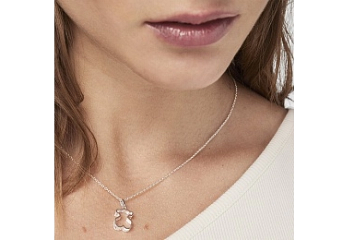 SILVER PENDANT METHACRYLATE+CHAIN 12MM