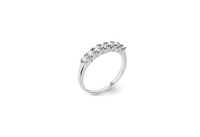 RINGPLATEDSILVERCZ 925 RHODIUM