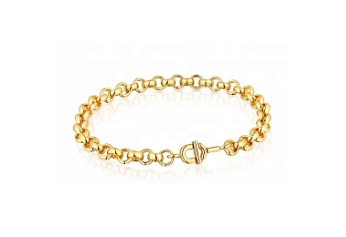 SILVER GOLD PLATED  BRACELET 17,5CMCM