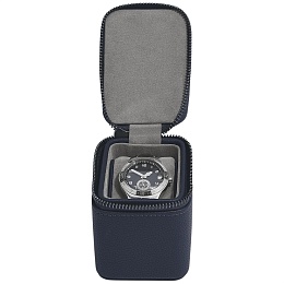 Navy Blue Single Zipped Watch Box 