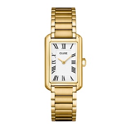 Belissena Watch Steel, White, Gold Colour