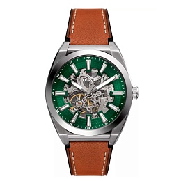 AUTOMATIC WATCH 21 JWL SS LEATHER STRAP