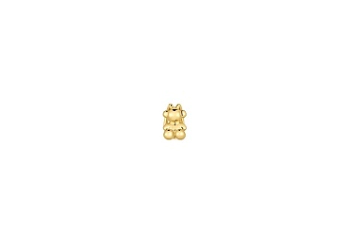 SILVER GOLD PLATED  EARCUFF BEAR 7,2MM