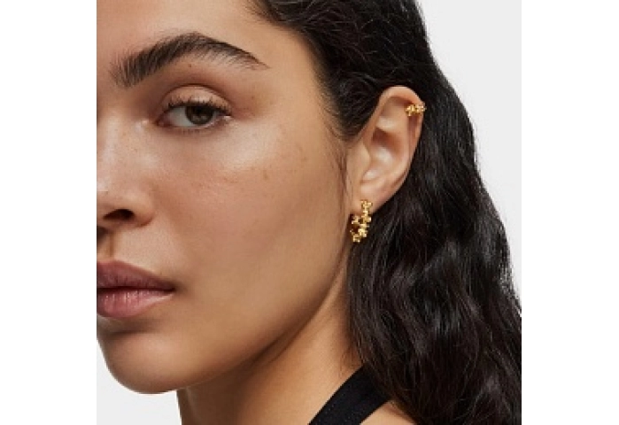 SILVER GOLD PLATED HOOP EARRINGS