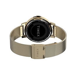 Midtown 3-Hand Gold-tone Case Black Dial Mesh Band