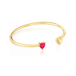 SILVER GOLD PLATED BRACELET LGG RUBY