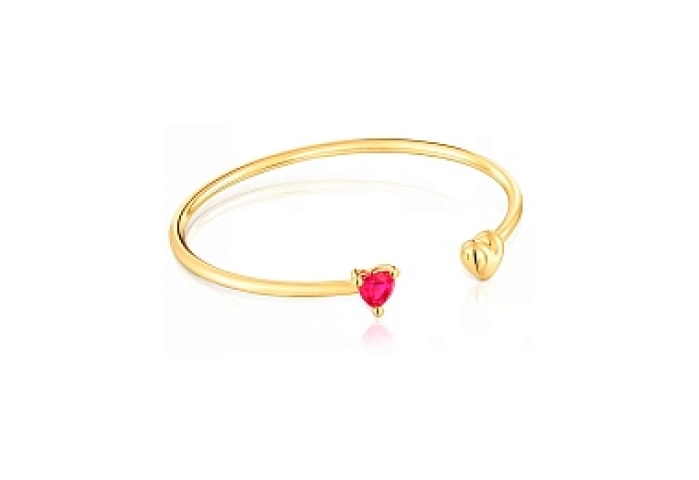 SILVER GOLD PLATED BRACELET LGG RUBY