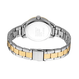 ESPRIT Women Watch, Two Tone Silver & Gold Color Case, White MOP & Silver Glitter Dial, Two Tone Sil