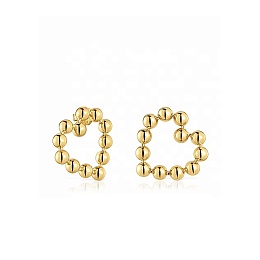 SILVER GOLDPLATED EARRINGS BALLS 25.68MM