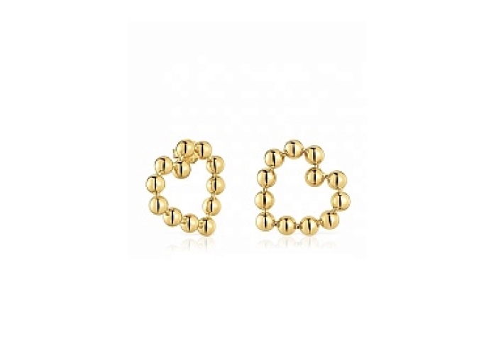 SILVER GOLDPLATED EARRINGS BALLS 25.68MM