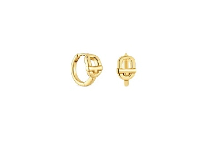 SILVER GOLD PLATED HOOP EARRINGS 10MM