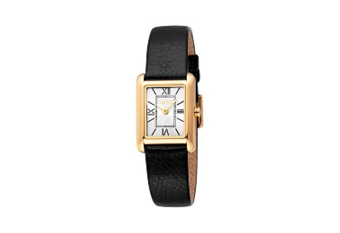 ESPRITSilver3 ATMDial,WomenBlackWatch,LeatherGoldStrap,Color2 Hands,Case,