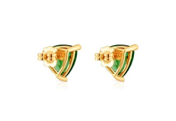 SILVER GOLD PLATED EARRINGS LGG SPINEL