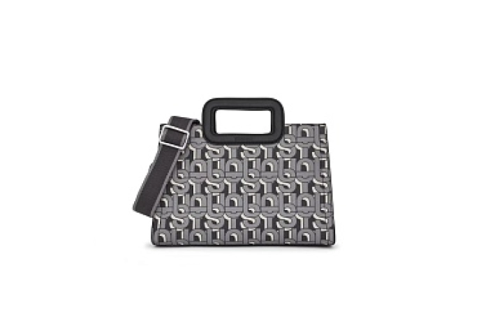 PVC.PU.COT,HANDBAG M. T MANIFESTO BLACK