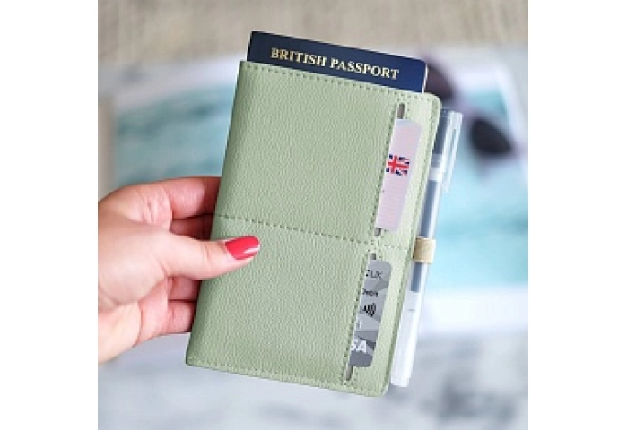 Sage Green Passport Sleeve 