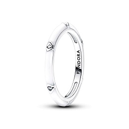 Sterling silver ring with clear cubic zirconia and