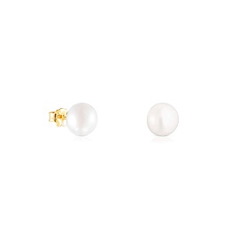 18KT GOLD EARRINGS CULTURED PEARL