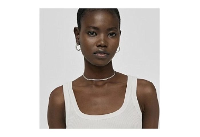 SILVER CHOKER 35CM