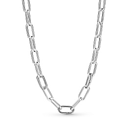 Sterling silver medium link necklace