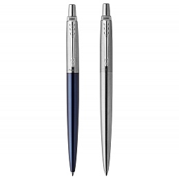 Набор Parker &quot;Jotter London&quot;: шар. ручка Blue + гел. ручка Stainless Steel, 1,0мм, кнопочн., блистер