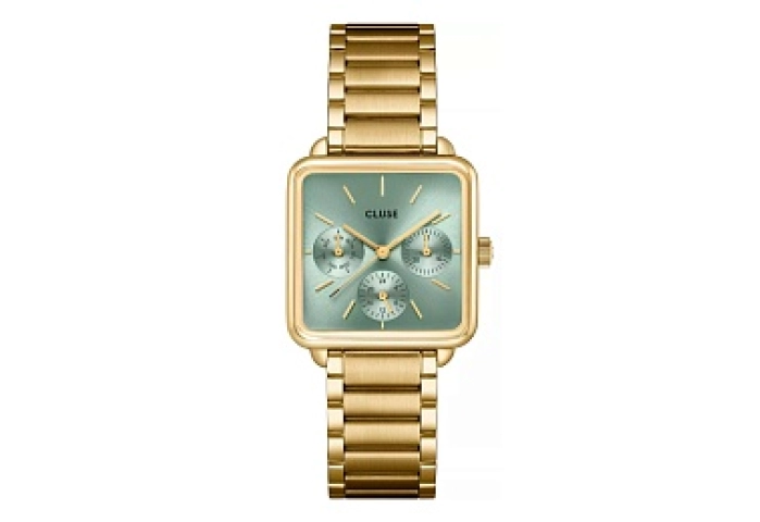 La Tétragone Multifunction Watch Steel, Sage Green