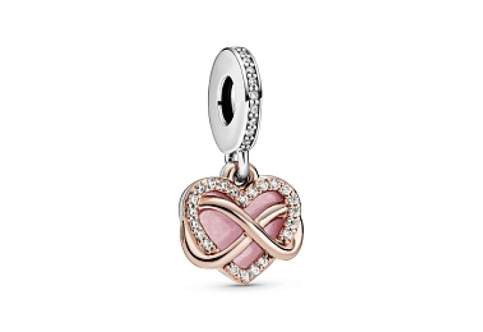 Infinity heart 14k rose gold-plated and sterling s