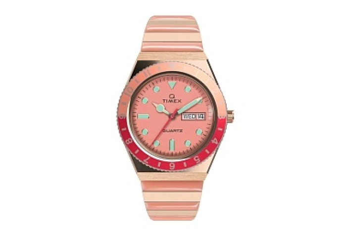 Q Dolce Vita Rose Gold-tone Case Green Dial Rose Gold-tone Expansion Band with Perfect Fit