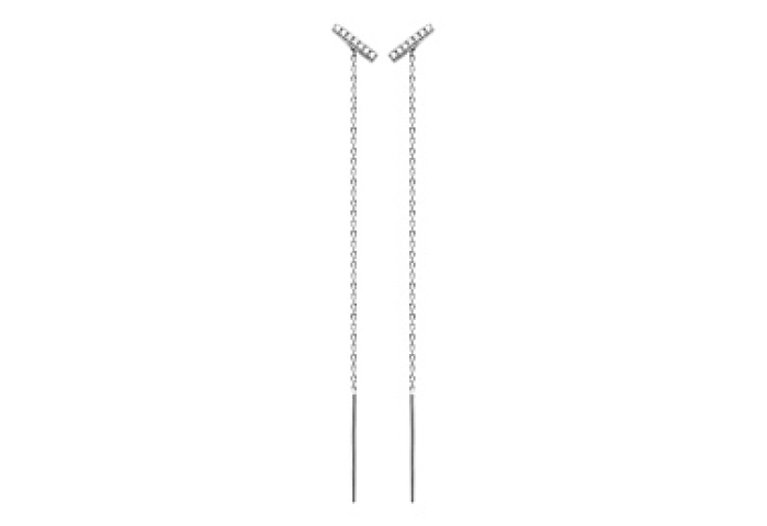 EARRINGSRHODIUM PLATEDSILVER CZ925