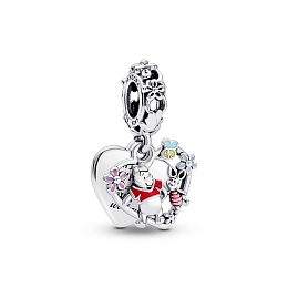 Disney Winnie the Pooh sterling silver double hear