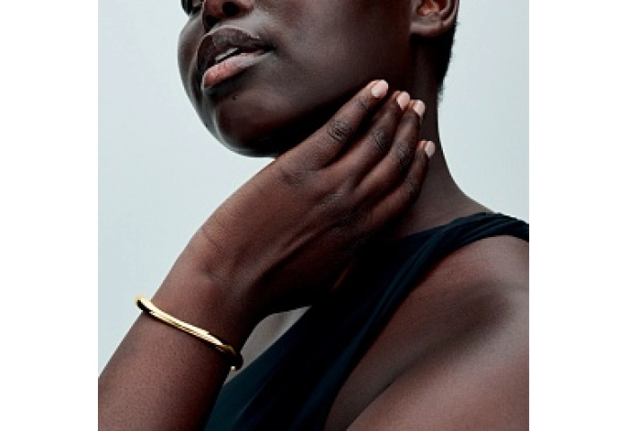 14k Gold-plated open bangle
