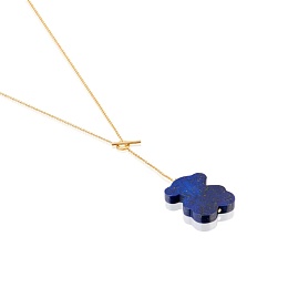 18KT GOLD CHOKER LAPISLAZULI BEAR,46CM