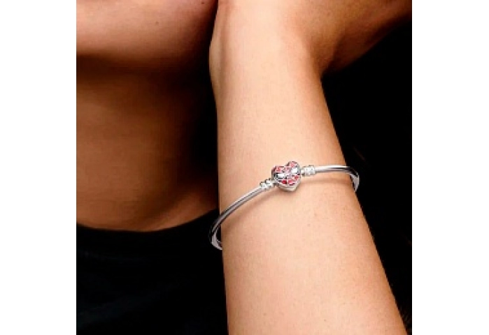 Marvel Spider-Man sterling silver bangle with blac