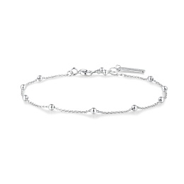 Silver Beaded Chain Bracelet