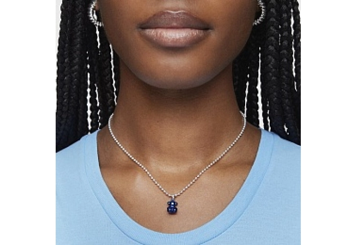 SILVER/ STEEL PENDANT BLUE COATING 11MM