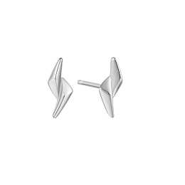 Silver Double Spike Stud Earrings