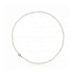 SILVER CHOKER CULTURED PEARLS 43CM