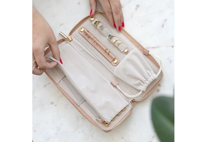 Blush Pink Jewellery Roll