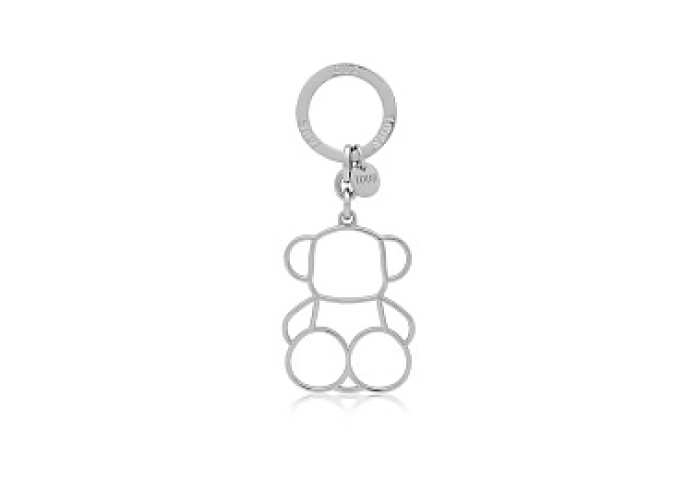 ZN.LAT,KEYCHAIN SILHOUTTE BOLD B SILVER