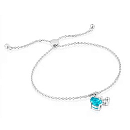 SILVER BRACELET LGG SAPPHIRE BEAR