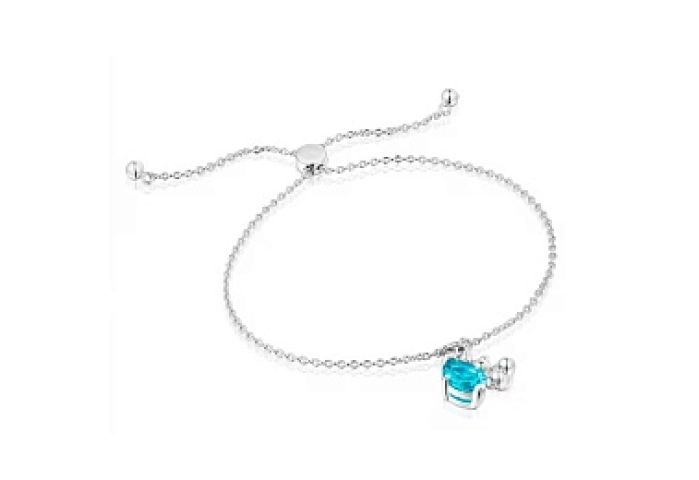 SILVER BRACELET LGG SAPPHIRE BEAR