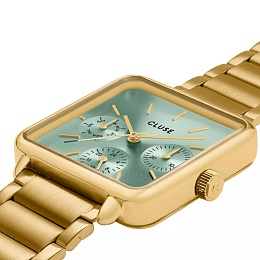 La Tétragone Multifunction Watch Steel, Sage Green