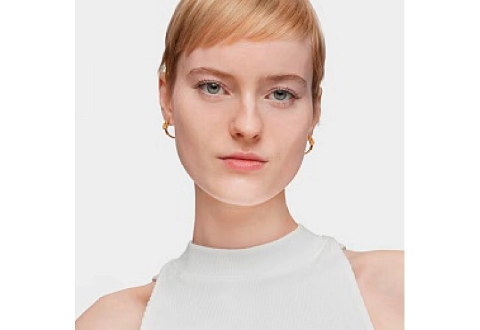 SILVER GOLD PLATED HOOP EARRINGS 17,4MM