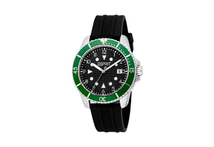 ESPRITBlackDate, Dial,10MenATMBlackWatch,SiliconeS