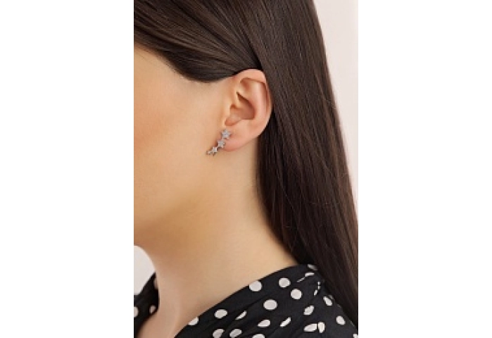 EARRINGSRHODIUMCZ PLATEDSILVER MICROSET925