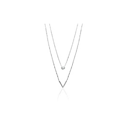 NECKLACE SILVER 925 RHODIUM PLATED CZ 