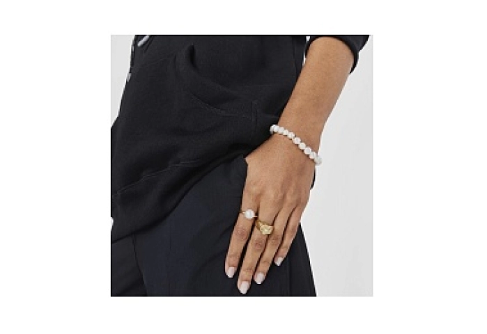 CULTURED PEARL BRACELET 18KT GOLD BEAR